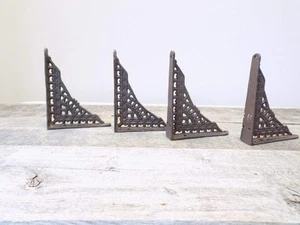 4 Antique Style Shelf Brace Wall Bracket Cast Iron Brackets Small 4 3/4" x 3 ... - Picture 1 of 3