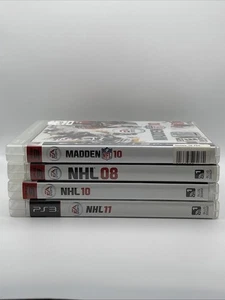 Lote de juegos PlayStation 3 PS3 (4) Madden NFL 10, NHL 08,10,11 usados - Imagen 1 de 18