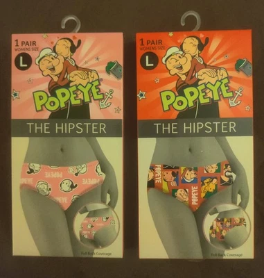 2 Pairs Women's Popeye "The Hipster" Size Large (30-32) - Image 1 of 4
