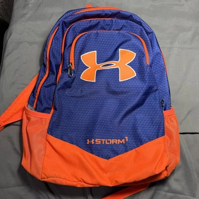 Underarmour Storm 1 Computer Backpack Royal Blue Bright Orange Style 1277422 - Image 1 of 4