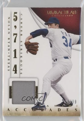 Panini Immaculate Accolades Materials 2014/99 Nolan Ryan #17 Salón de la fama Foto 1 de 2