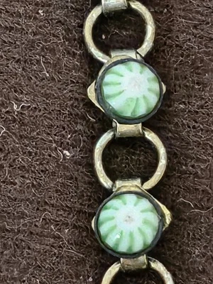 Beautiful Bronzed Bracelet With Millefiori Design Beads Very Pretty, Excellent - Image 1 of 4