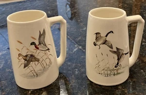 2Vintage Duck Mallard Waterfowl Beer Tankard Mug Stein - Picture 1 of 5