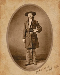WILD BILL HICKOK 8x10 Rare Photograph OLD WEST Reproduction Print - Picture 1 of 1