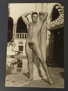 4x6in. 2018 Reprint Photo - 1960s Man Posing In Skimpy Posing Strap - Gay Int - Picture 1 of 3