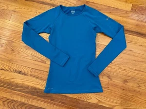 Nike Pro Damen Hyperwarm II Dri-Fit Crew L/S (485377) blau - XS - Bild 1 von 8