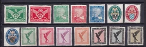 Germany Reich 1925-1926 Complete Collection Michel 370-384 Mint Lightly Hinged - Picture 1 of 2