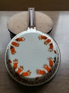Vintage Czech Patterned Enamel 6" Fry Pan - Picture 1 of 8
