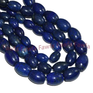 Natural Blue Lapis Lazuli 14/16/18mm Rice-shaped Gems Loose Beads 15'' Strand - Picture 1 of 9