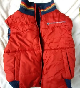 Vintage Style Kids Puffer Vest. Insulated And Reversible. Size 4. Navy Orange - Picture 1 of 6