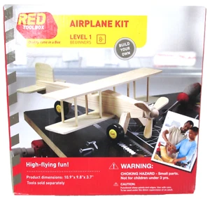 "Nuevo kit de avión caja de herramientas roja - edades 8 plus - 10,9""x9,8""x3,7""" - Imagen 1 de 3
