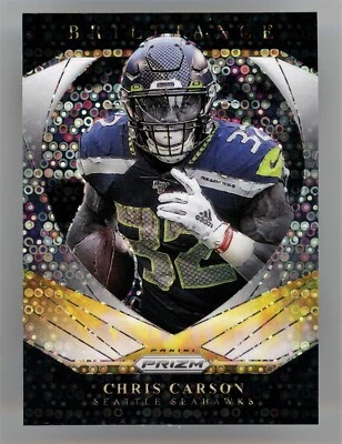 2020 Panini Prizm Chris Carson Brilliance no huddle prizm #15 - Image 1 of 2