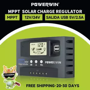 POWERWIN MPPT 12/24V 30A/50A Solar Controller Auto Micro MPPT Solar Power Vol... - Picture 1 of 15