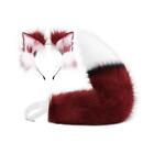 Faux Fur Ears and Tail Set Costume Cosplay Kids Adults Gift Ear Headband