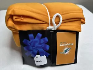 Neu NFL Miami Dolphins "Sweatshirt" Style Decke 54x84 Überwurf Design NEU/ETIKETT - Bild 1 von 2