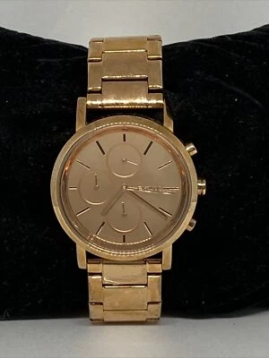 Relógio de quartzo feminino DKNY Lexington NY-8862 aço inoxidável mostrador rosa analógico MP693 - Imagem 1 de 4