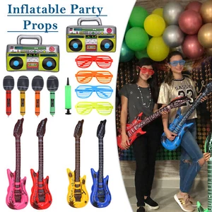 Paquete de 15 piezas de juguetes inflables guitarra micrófono radio fiesta accesorios festival de música juguete para niños - Imagen 1 de 12