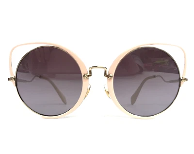 Gafas de sol Miu Miu SMU51T 4UD-085 monturas doradas nude con lentes espejadas moradas Foto 1 de 4