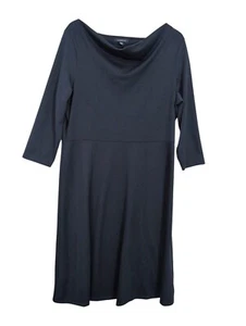 Abito tubino Lands End donna XL 18 blu navy classico minimalista carriera ufficio - Foto 1 di 8