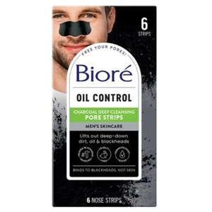 Biore Men's Charcoal Deep Cleansing Pore Strips 6 Pack,,AUS - Picture 1 of 2