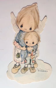 Hallmark Betsey Clark & Little Boy 1974 Navidad Vintage DIE CUT OUT Decoración de Pared - Imagen 1 de 5