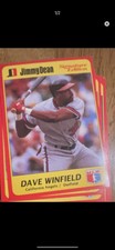 DAVE WINFIELD Calif ANGELS 1991 JIMMY DEAN Signature Ed. BASEBALL CARD #22 of 25