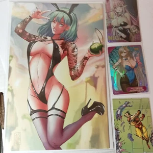 🔥The Lab Dossier Lounge Bulma Dragon Ball bunny TATTOO Virgin Variant Ltd 150 - Picture 1 of 5