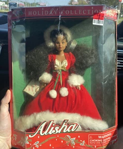 Vintage JPI Afroamerikanische Puppe 1996 Urlaubskollektion Alisha NEU Weihnachten - Bild 1 von 6