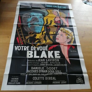 VOTRE DEVOUE BLAKE eddie constantine affiche cinema originale 160x240 cm '54 - Picture 1 of 1