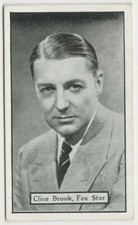 Clive Brook 1933 Turf Personality Series Film Stars Tobacco Card #7