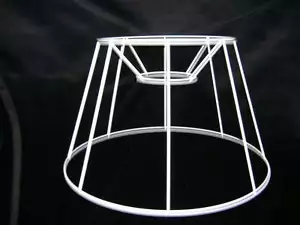 FRENCH DRUM WIRE LAMPSHADE FRAME 14" BASE - Picture 1 of 1