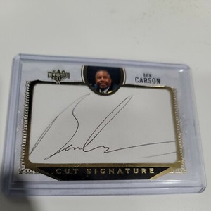 2016 Leaf Decision Gold Foil Cut Signatures Ben Carson Cut AUTO 