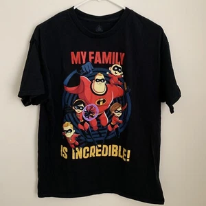 Disney Parks Pixar The Incredibles My Family Is Incredible T-Shirt Large Graphic - Picture 1 of 6