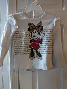Jumping Beans × Disney Girl's Gold Glitter Minnie Mouse Sweatshirt Size: 5T - Picture 1 of 4