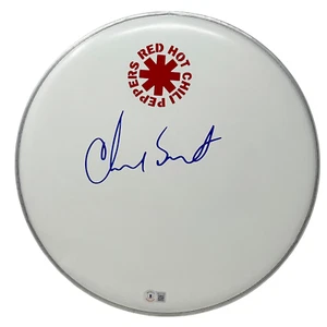 Chad Smith Red Hot Chili Peppers Signed Autograph 14" Drumhead RHCP Beckett COA - Picture 1 of 2