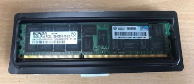 ELPIDA 16GB 2Rx4 PC3L - 10600R-9-10-E2 - EBJ17RG4EAFD-DJ-F. HP P/N: 628974-081 - Image 1 of 3