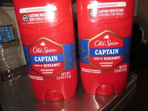 Lot of 2 Old Spice Captain - Scent Of Bergamot Stick Deodorant 2.6 oz, 2026 date - Picture 1 of 2