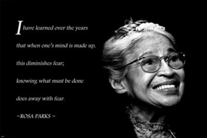 civil rights ROSA PARKS Motivational Poster 20x30 DO AWAY WITH FEAR QUOTE - Picture 1 of 1