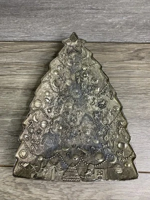 Plato de caramelo de árbol de Navidad International Silver Company en relieve de colección Foto 1 de 4