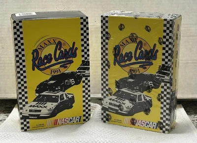 1991 Maxx Race Cards Nascar Box (2) Sealed 72 Packs in All  - Image 1 of 4