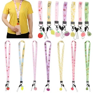 Rope Lariat Lanyard Phone Strap Lanyard Keychain Wrist Rope Cute Fruit Lanyard - Photo 1 sur 25