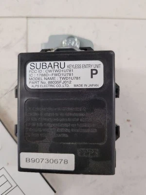 Módulo de unidad de control de entrada sin llave Subaru WRX y STI 2015-2020 88035FJ012 Foto 1 de 4