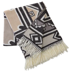 Thula Tula Ndebele Cerise Triple Jacquard Throw (Wild Dove) - Picture 1 of 5