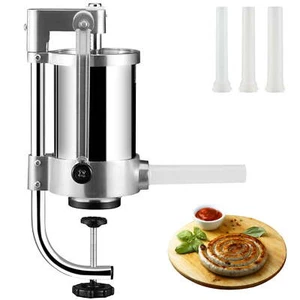 Manual Sausage Stuffer 2.5LBS/1.5L Homemade Sausage Maker Stainless Steel - Picture 1 of 8