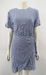 & Other Stories Women's Blue Floral Wrap Mini Dress Size EU 42 New With Tags - Picture 1 of 7
