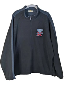 Monster Jam World Finals Fleece Shirt Mens XL Black Logo 1/4 Zip Pullover Jacket - Picture 1 of 6