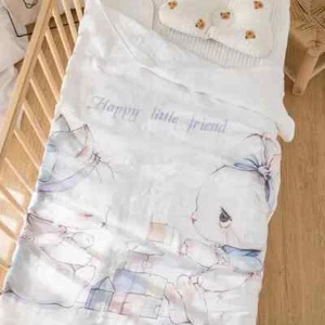 Baby Cotton Bath Towel Super Soft and Warm Girl's Cute Rabbit Gift Blanket 1 PC - Picture 1 of 10