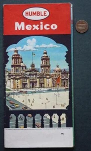 1959 Humble Oil Gas service station Mexico road map Happy Motoring Texas too --- - Picture 1 of 1