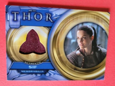 THOR LADY SIF WORN RELIC COSTUME CARD JAIMIE ALEXANDER MARVEL AVENGERS 2011 UD - Image 1 of 2