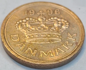 1996 Denmark 25 Ore Coin KM# 868.1 US SELLER COMBINE SHIPPING - Picture 1 of 2